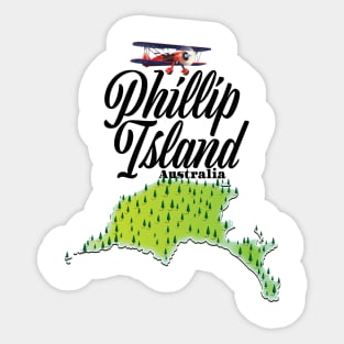 Phillip Island Australia map Sticker